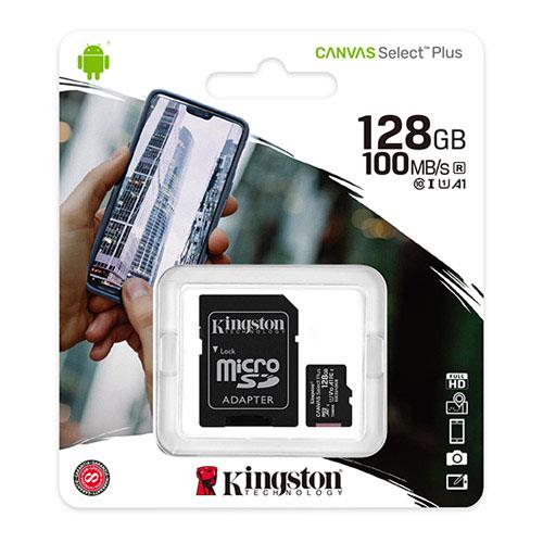 128 GB KINGSTON MICRO SD CARD CL10 CANVAS SELECT PLUS SDCS2/128GB