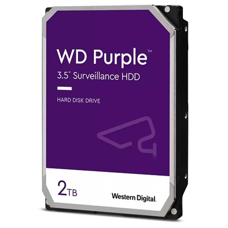 2 TB WD 3.5 PURPLE SATA3 5400RPM 64MB 7/24 GUVENLIK WD23PURZ (3 YIL RESMI DIST GARANTILI)