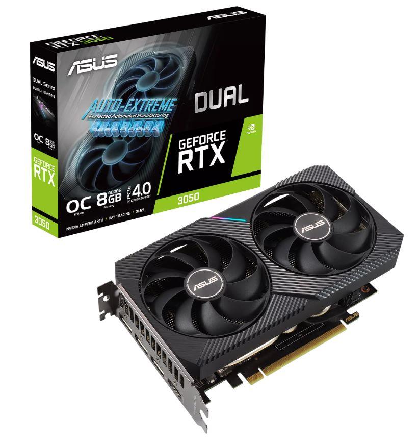 ASUS GEFORCE DUAL-RTX3050-O8G 8GB GDDR6 128BIT 1XHDMI 3XDP EKRAN KARTI