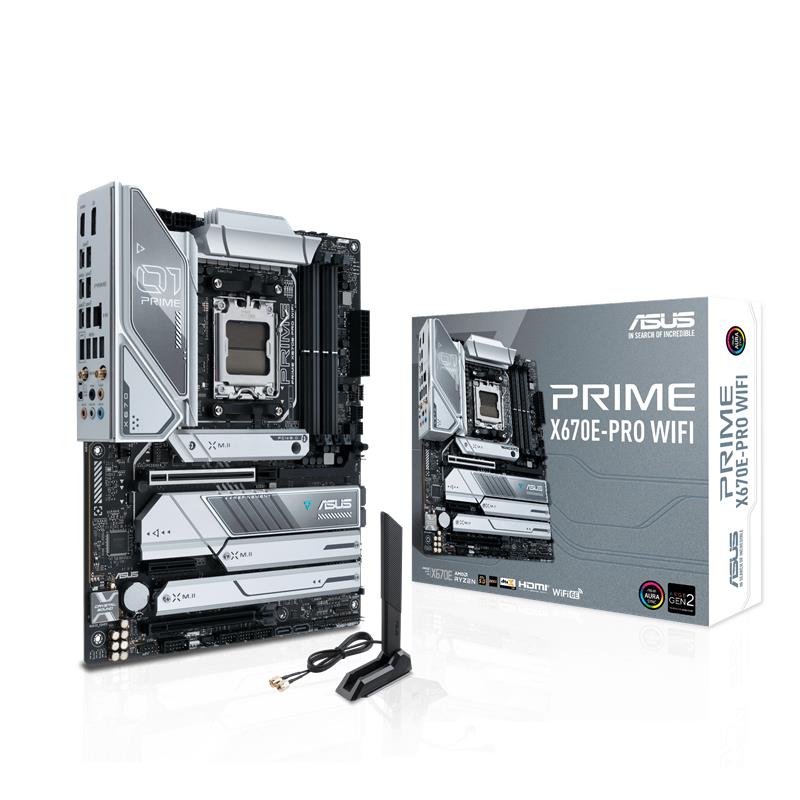 ASUS PRIME X670E-PRO WIFI DDR5 6400MHZ 1XHDMI 1XDP 4XM.2 USB 3.2 ATX AM5 (AMD AM5 RYZEN 7000 SERİSİ İLE UYUMLU)