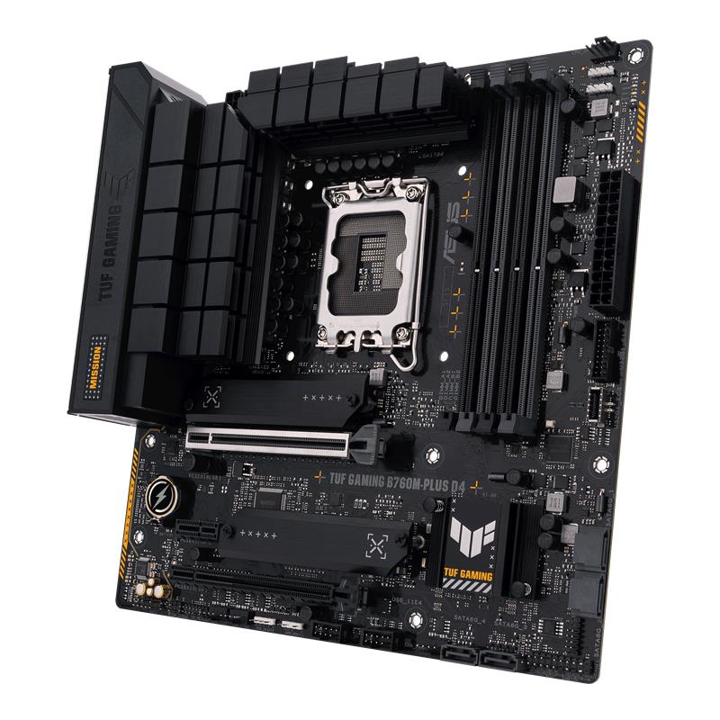 ASUS TUF GAMING B760M-PLUS D4 DDR4 5333MHZ 1XHDMI 1XDP 2XM.2 USB 3.2 MATX 1700P (12. / 13. VE 14. NESİL İŞLEMCİ UYUMLU)