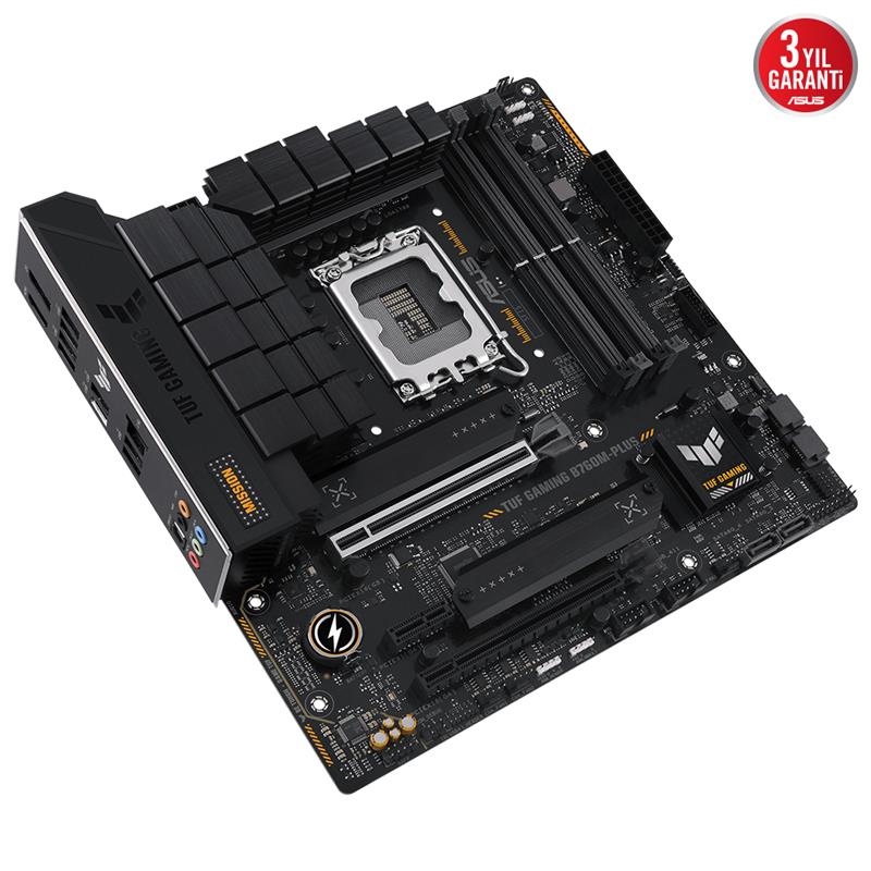 ASUS TUF GAMING B760M-PLUS DDR5 7200MHZ 1XHDMI 1XDP 2XM.2 MATX 1700P (12. / 13. VE 14. NESİL İŞLEMCİ UYUMLU)