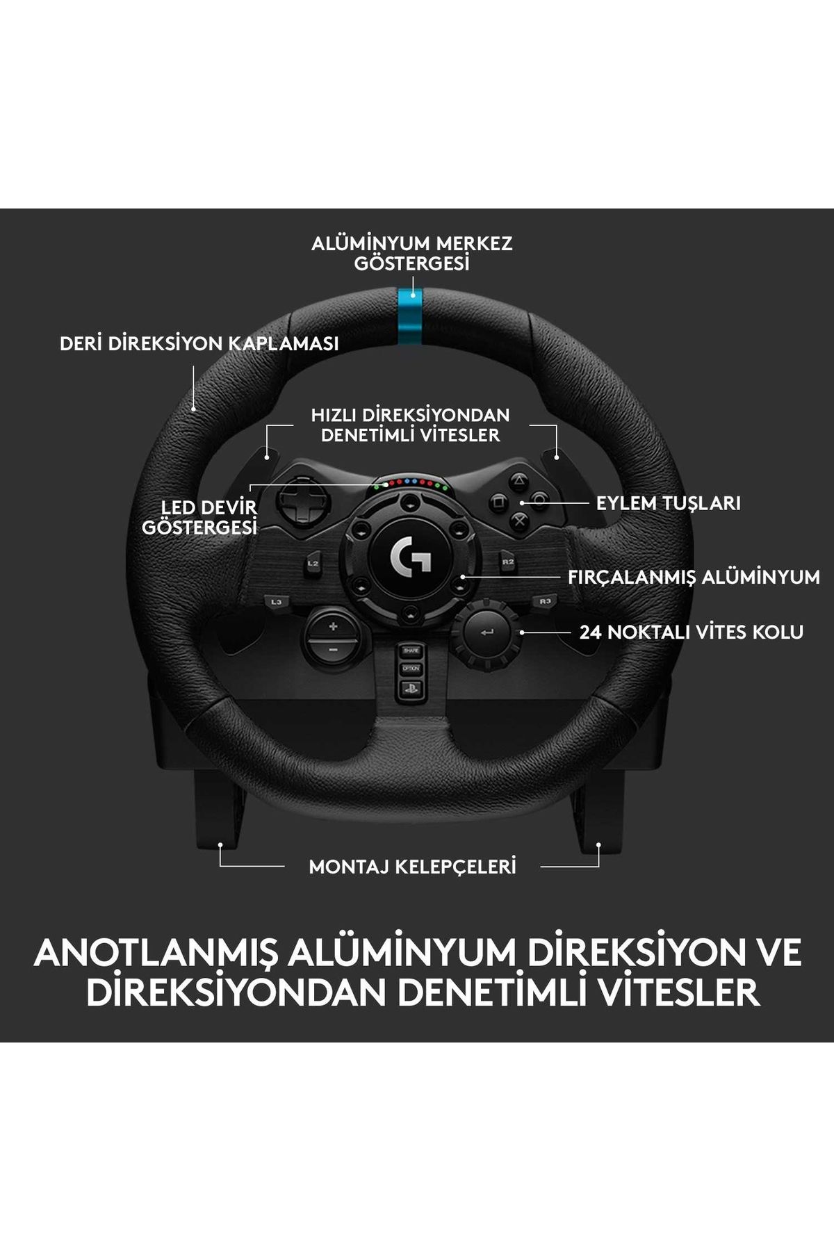 Logitech G923 Driving Force PS5/PC Direksiyon Seti