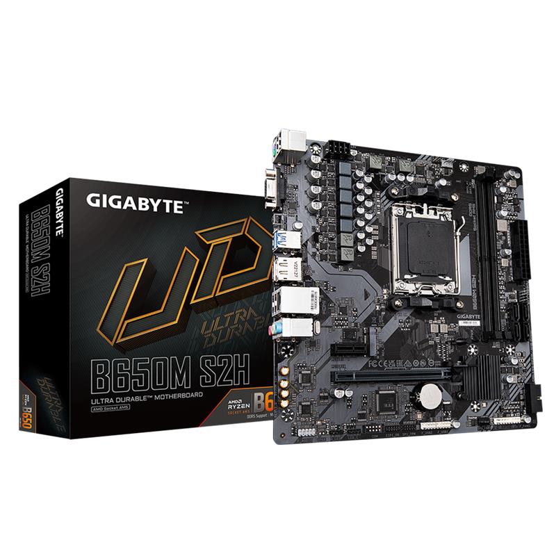 GIGABYTE B650M S2H DDR5 6400MHZ 1XVGA 1XHDMI 1XDP 1XM.2 USB 3.2 MATX AM5 (AMD AM5 7000 SERİSİ İLE UYUMLU)