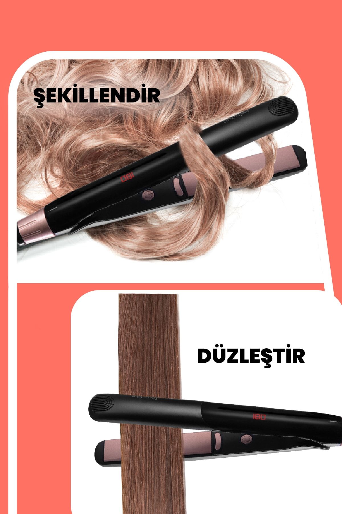 GOLDMASTER Mila Dijital Ekran Keratin Seramik Ince Plakalı Saç Düzleştirici Ve Şekillendirici Gm7172