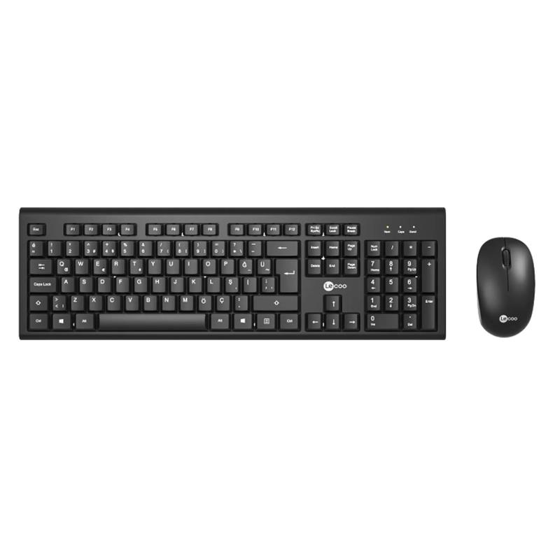 LENOVO LECOO KABLOSUZ TÜRKÇE Q KLAVYE MOUSE SET SİYAH KW200-S