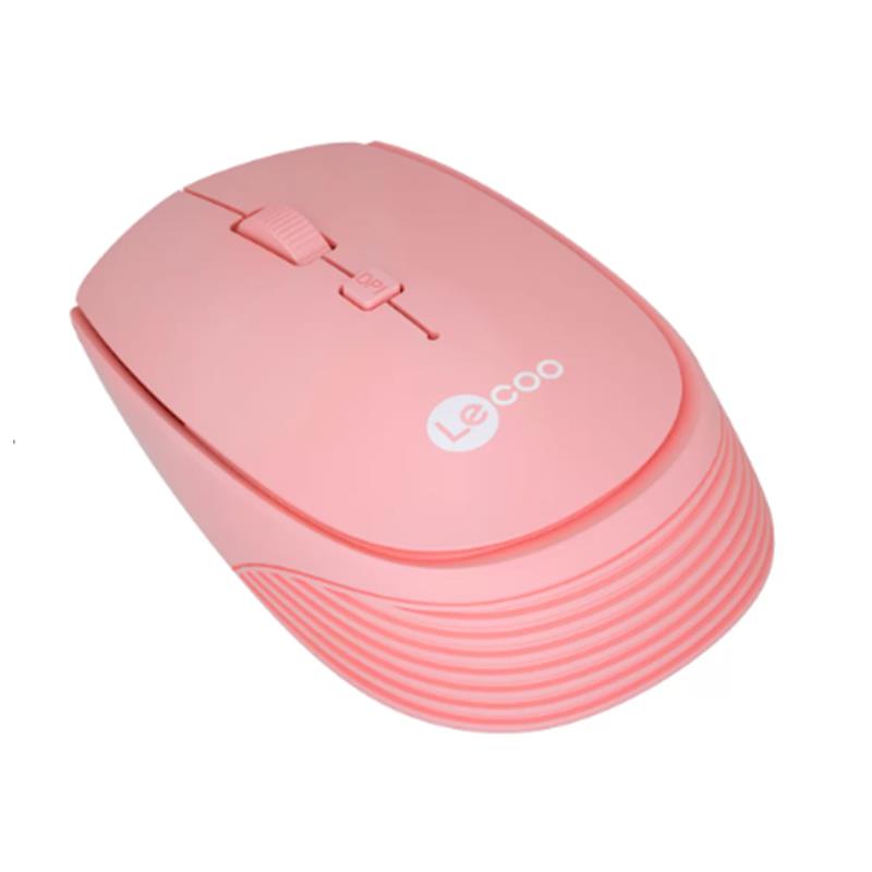 LECOO USB OPTİK KABLOSUZ MOUSE PEMBE WS202-P