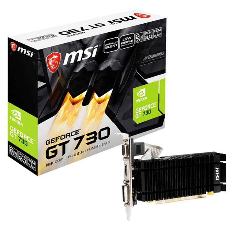 MSI GEFORCE N730K-2GD3H/LPV1 GT730 2GB DDR3 64BIT 1XVGA 1XHDMI 1XDVI EKRAN KARTI