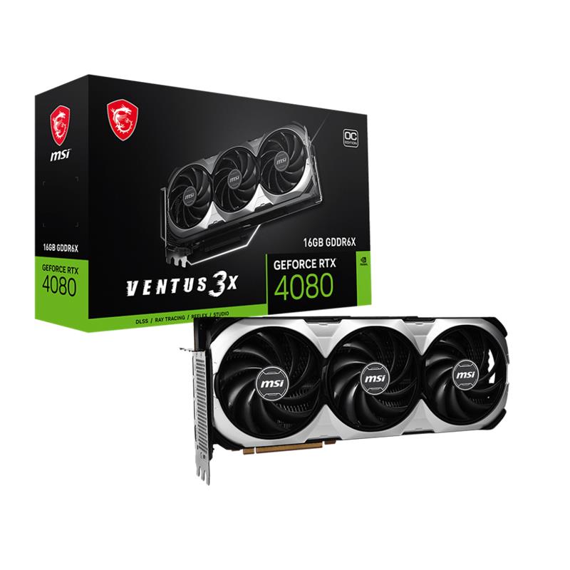 MSI GEFORCE RTX4080 SUPER 16G VENTUS 3X OC 16GB GDDR6X 256BIT 1XHDMI 3XDP EKRAN KARTI