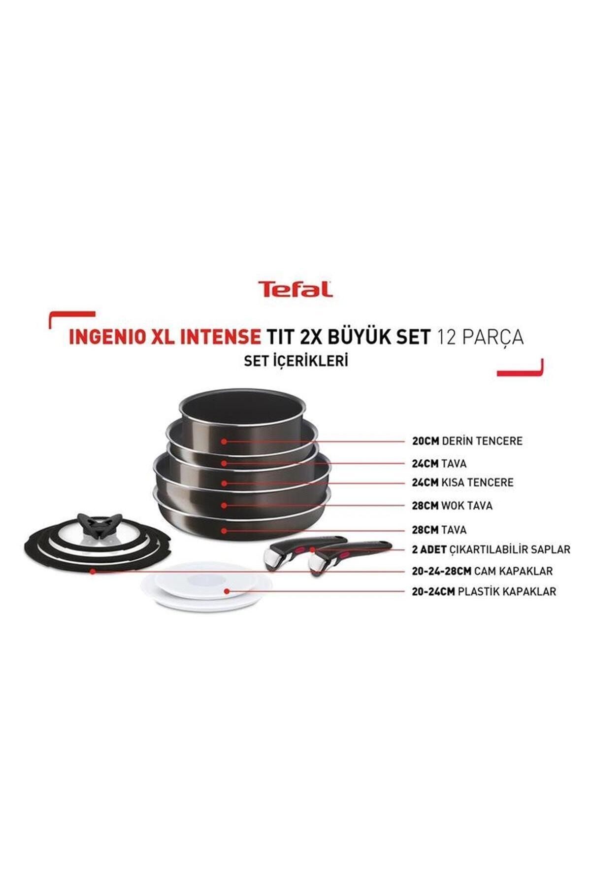 TEFAL Ingenio Xl Intense Titanyum 2x Büyük Set 12 Parça