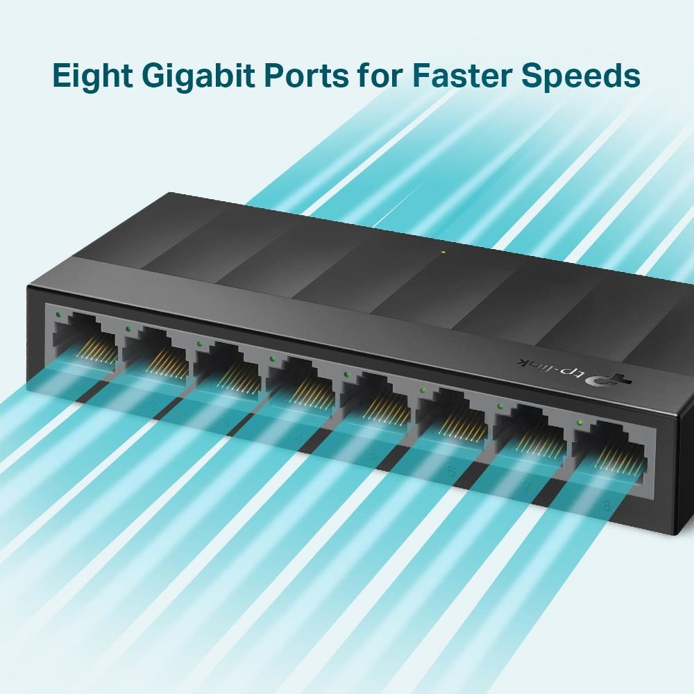 TP-LINK LS1008G 8 PORT GIGABIT PLASTİK KASA SWITCH