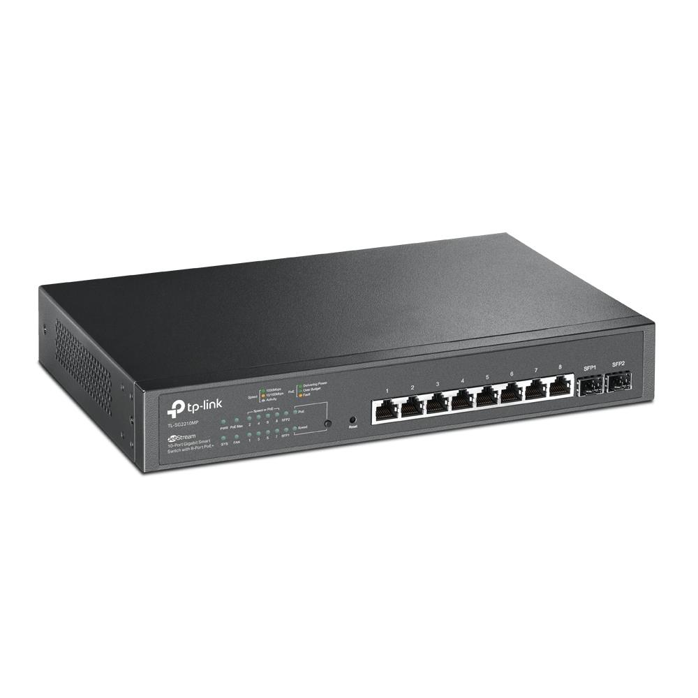 TP-LINK OMADA TL-SG2210MP 8 PORT GIGABIT+ 2XGIGABIT SFP UPLINK YÖNETİLEBİLİR 150W POE RACKMOUNT SWITCH