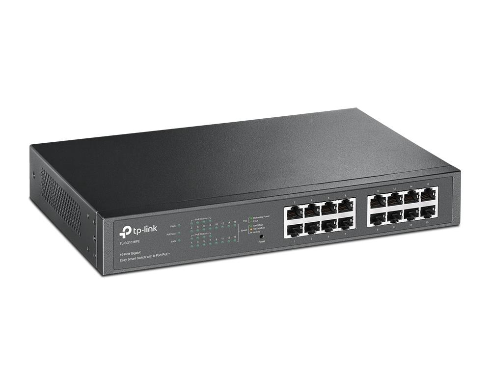 TP-LINK TL-SG1016PE 16 PORT 10/100/1000 RACK +8POE